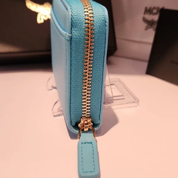 MCM -NWT Mode Travia Blue Leather Wallet